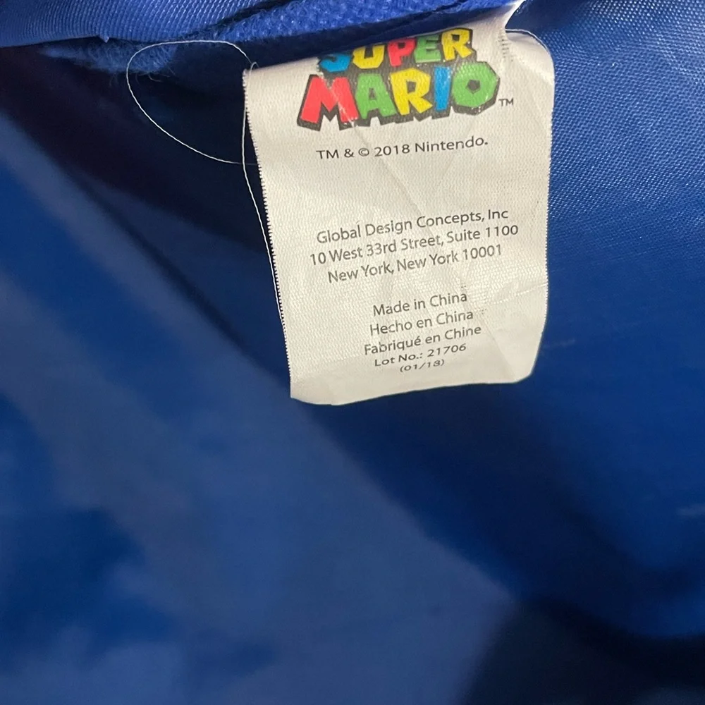 Super Mario TM & 2018‎ Nintendo backpack zipper 2 Compartment